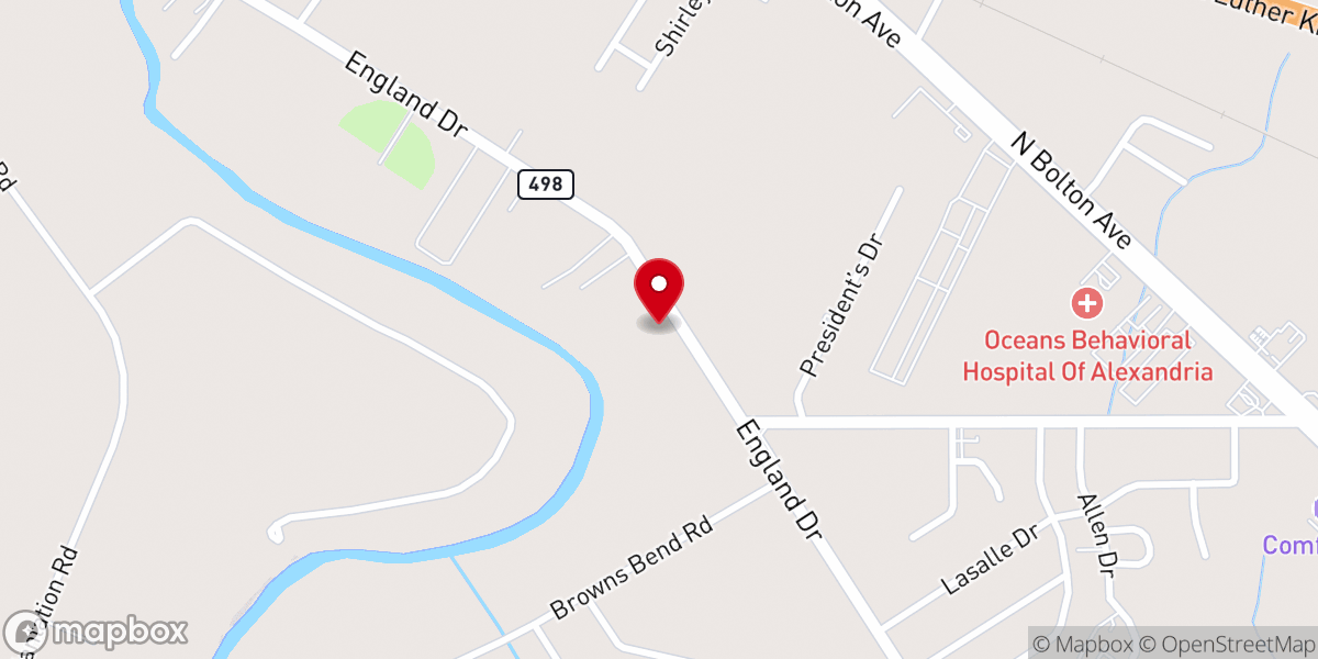 Map showing location of New Bethel Missionary Baptist Church