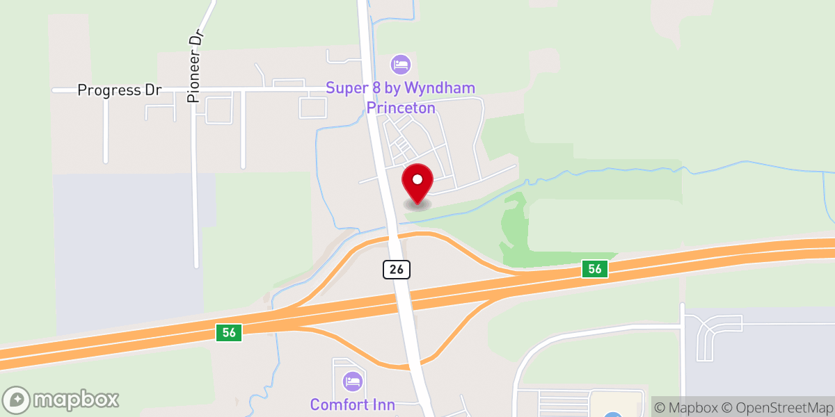 Map showing location of Chapel of the Highway
