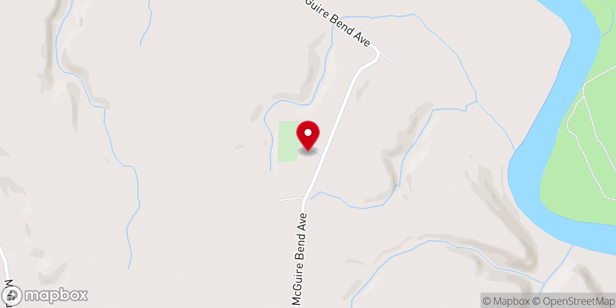 Map showing location of Mc Guire Bend United Brethren