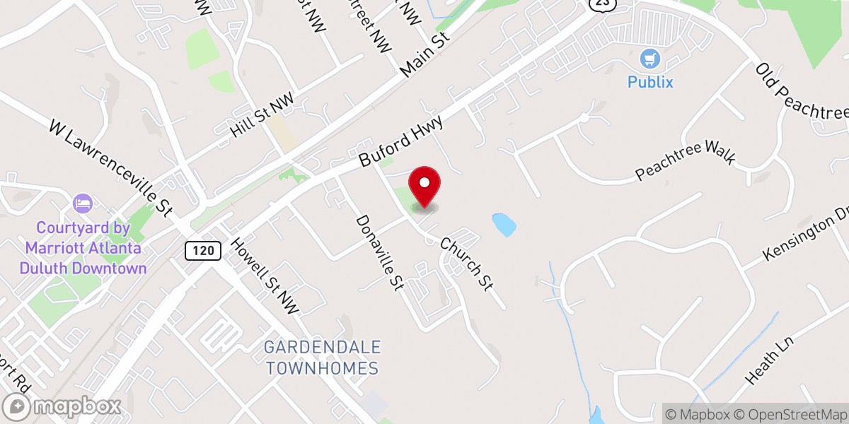 Map showing location of Mt Carmel Missionary Baptist Church