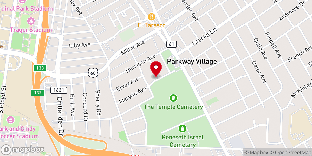 Map showing location of Frankel Memorial Chapel