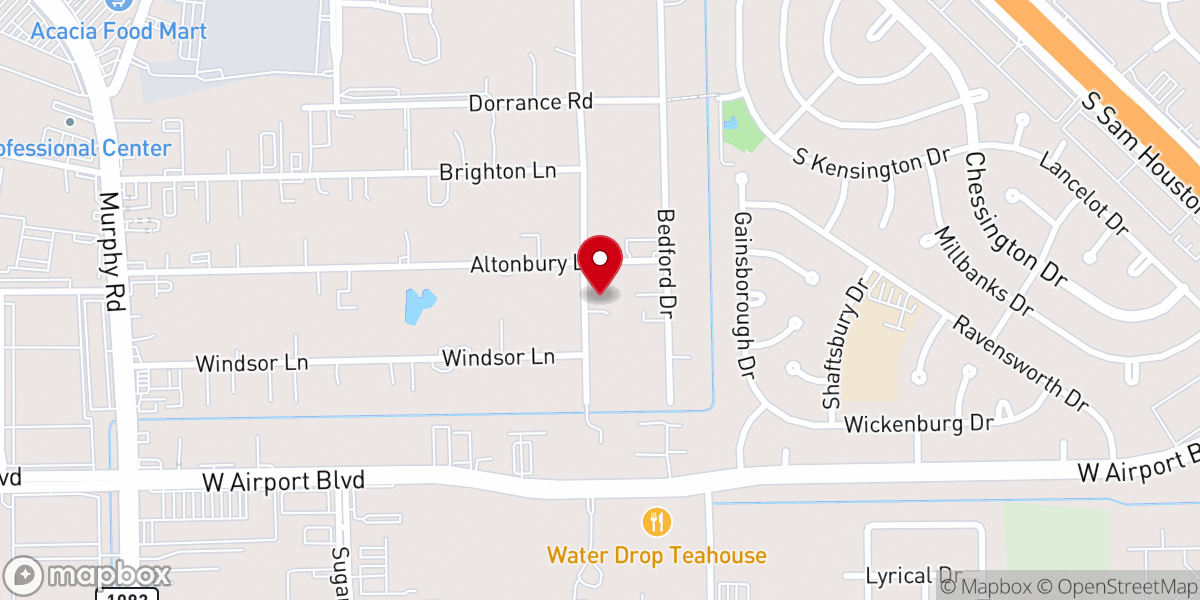 Map showing location of Houston Love SP SDA