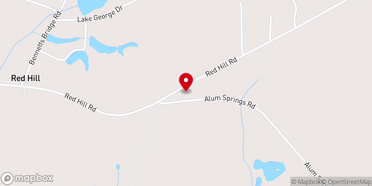 Map showing location of Alum Springs Church