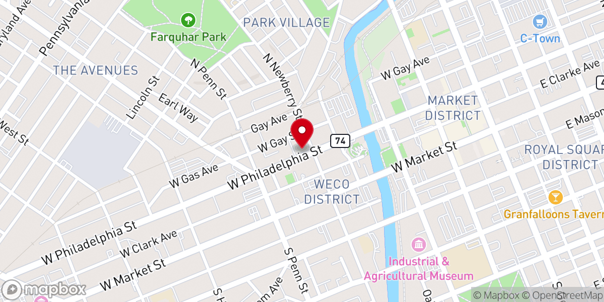 Map showing location of Zeal Church
