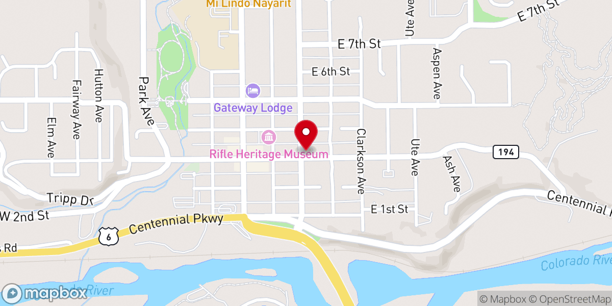 Map showing location of First Christian Church