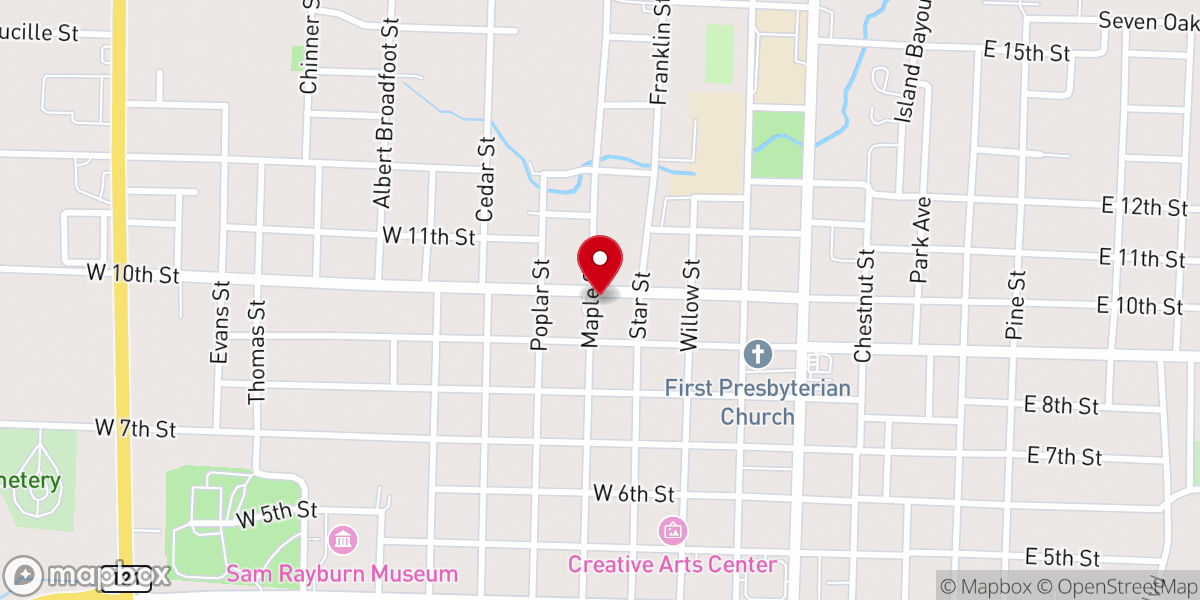 Map showing location of St Elizabeth Catholic Church
