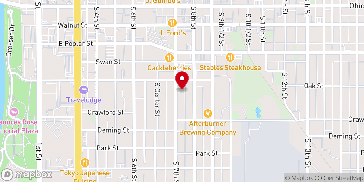Map showing location of Community Christian Counseling Center