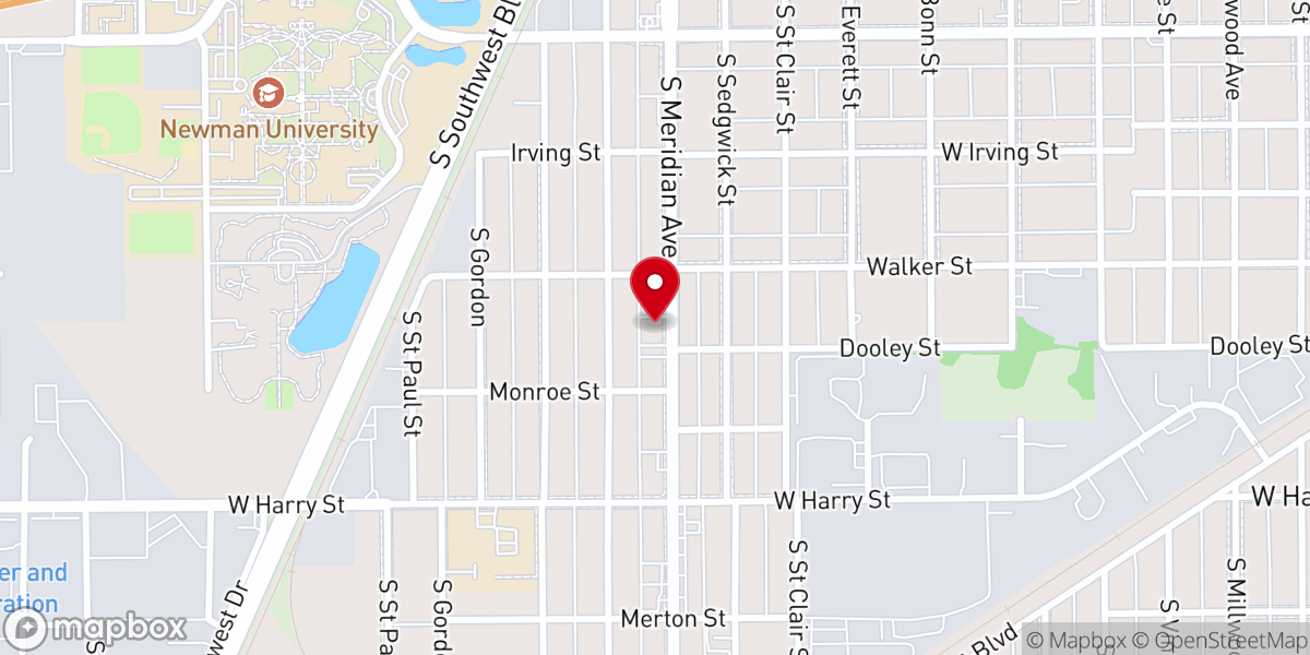 Map showing location of Westview Baptist Church