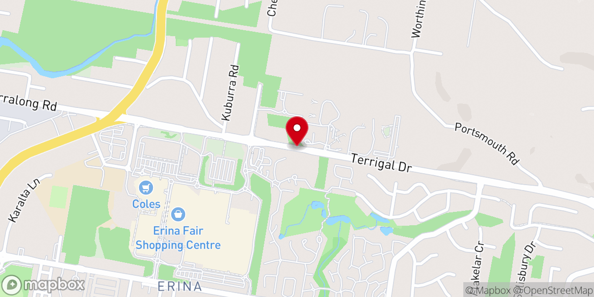 Map showing location of EV Church
