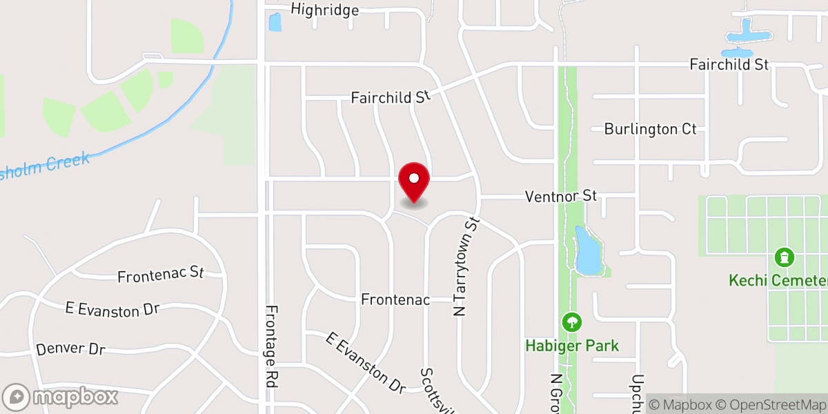 Map showing location of Orchard Community Church