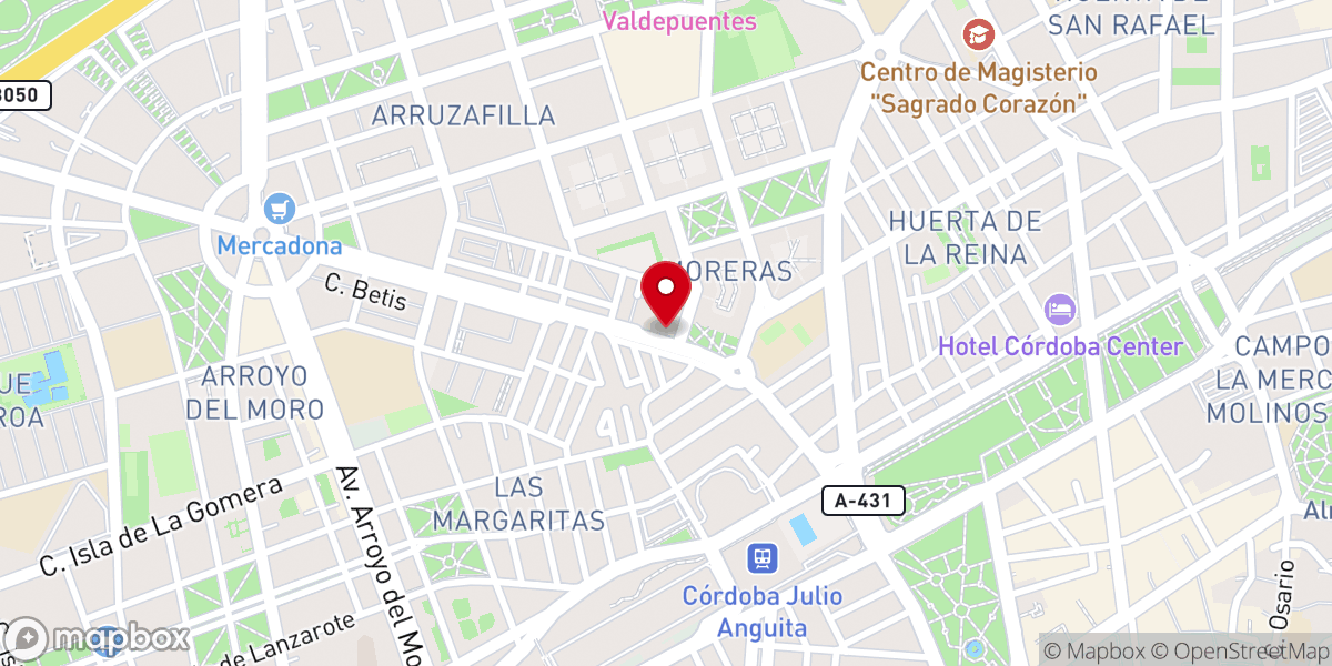Map showing location of Parroquia Santas Margaritas