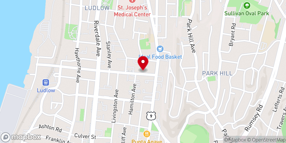 Map showing location of Bethany African Methodist Episcopal Church