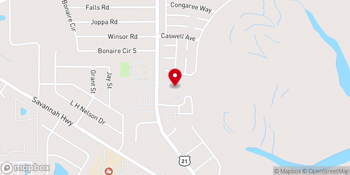 Map showing location of Beaufort Church of God