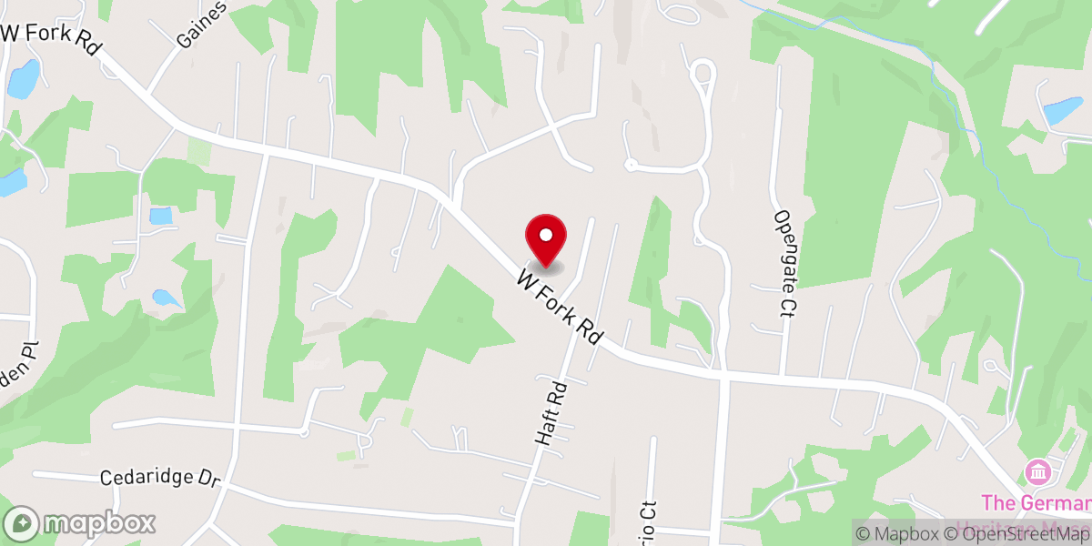 Map showing location of Westfork Church
