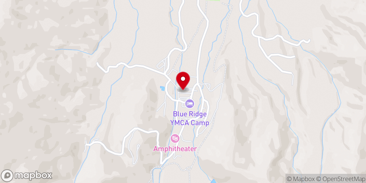 Map showing location of YMCA Blue Ridge Assembly