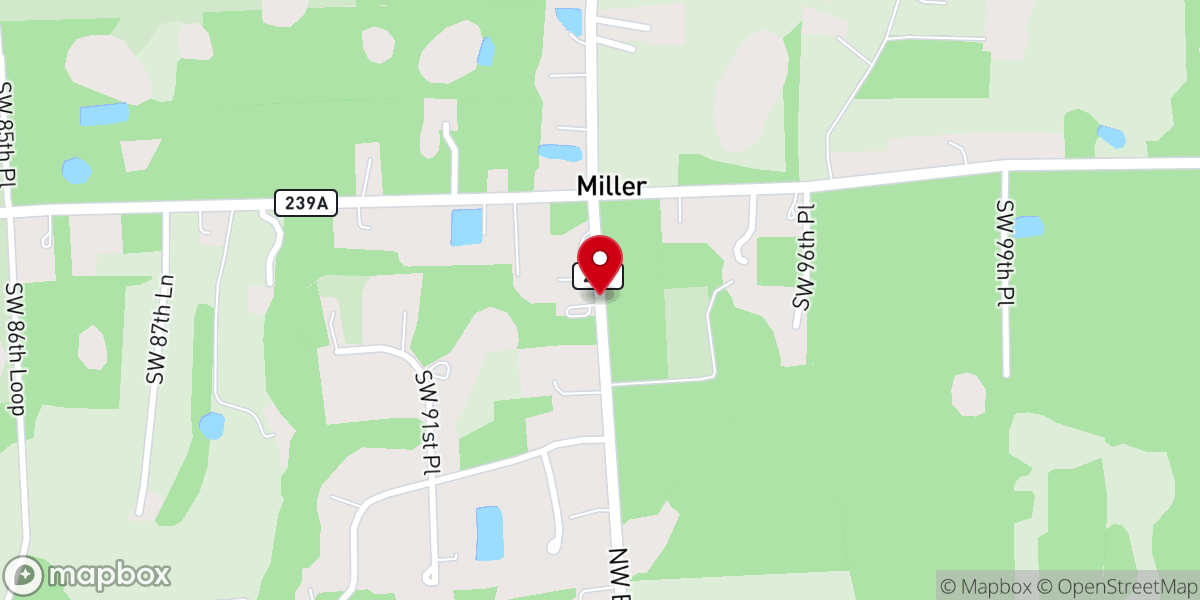 Map showing location of Harmony Free Will Baptist Church