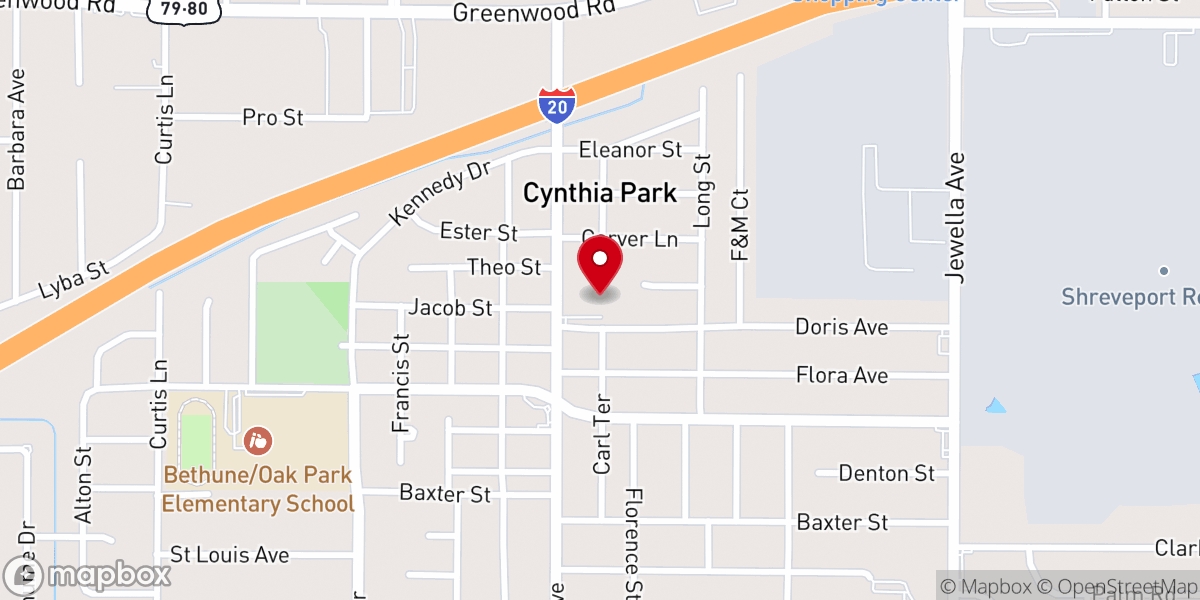 Map showing location of King of Kings Lutheran Church