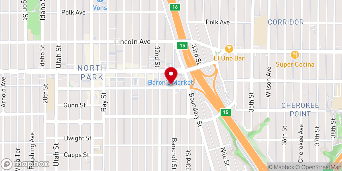 Map showing location of North Park Hispanic Baptist Church