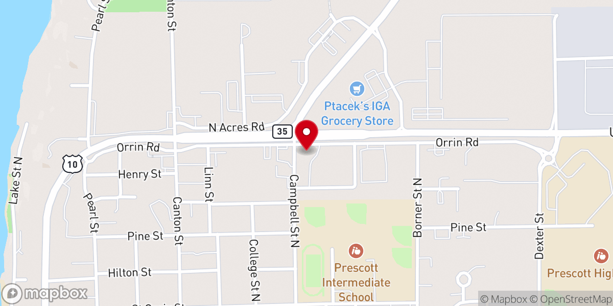Map showing location of St. Paul's Lutheran Church