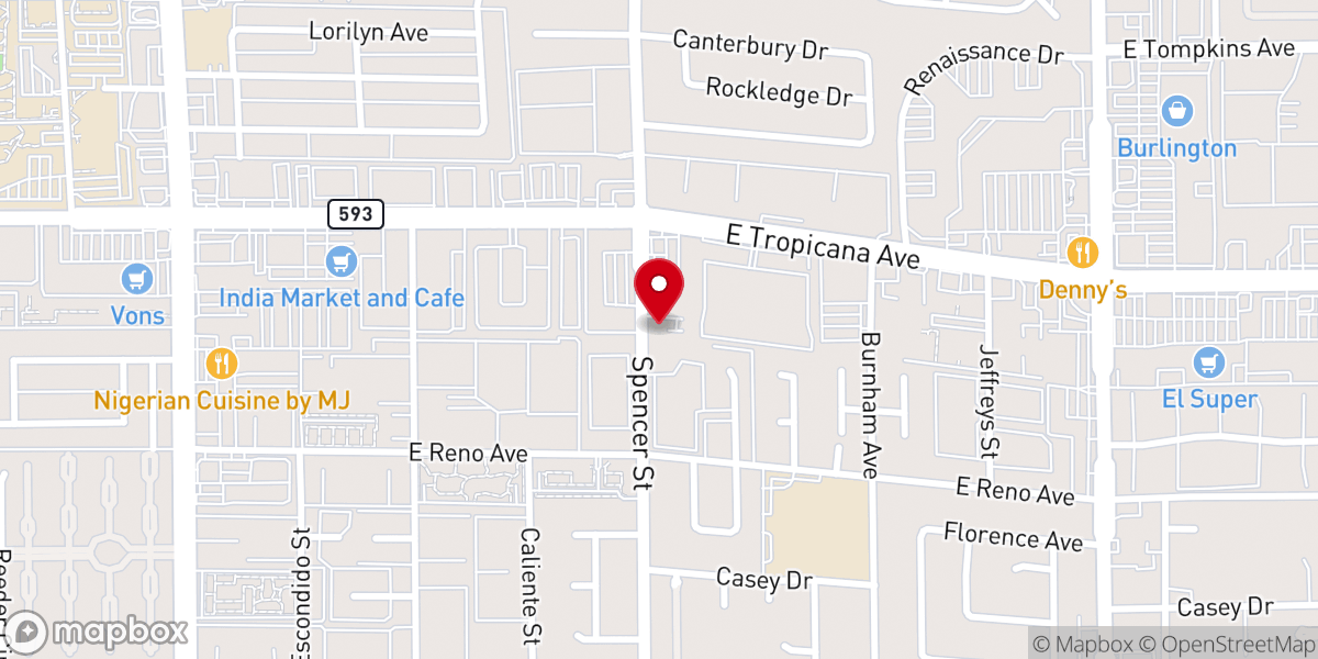 Map showing location of Tropicana Christian Fellowship Church