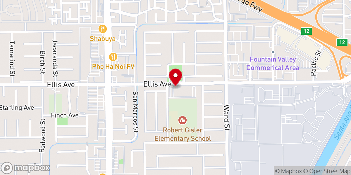 Map showing location of Shoreline Baptist Church
