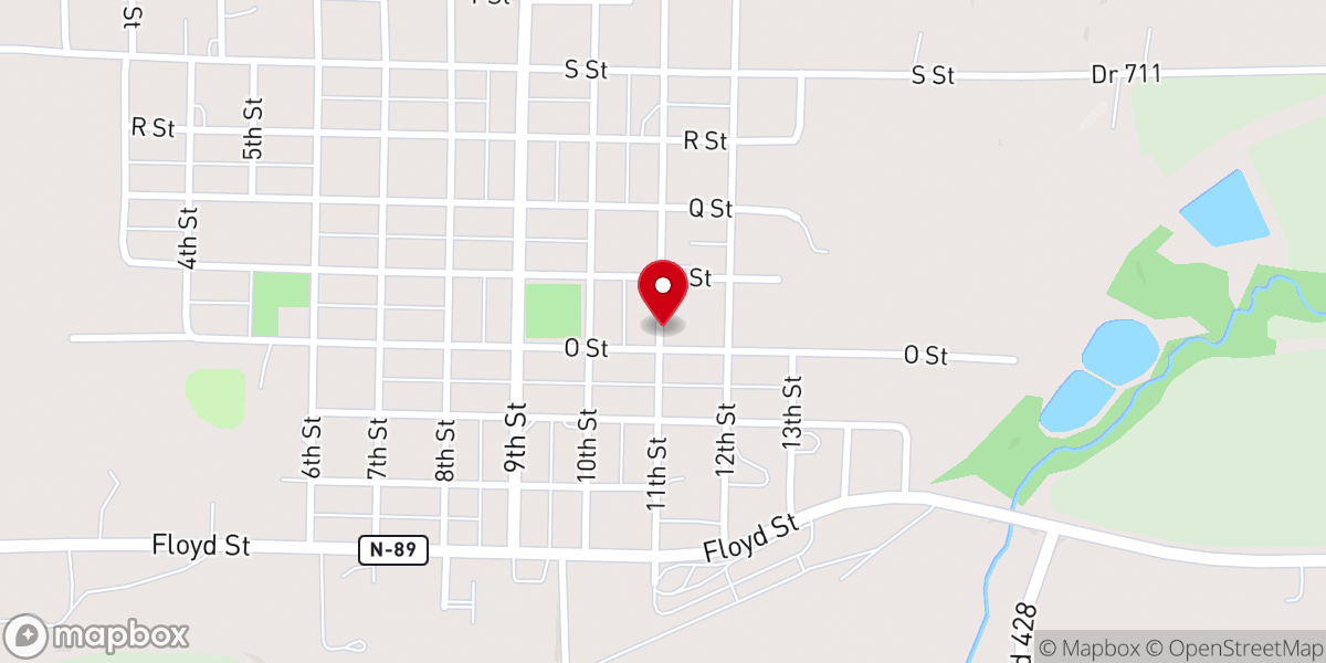 Map showing location of Free Methodist Church