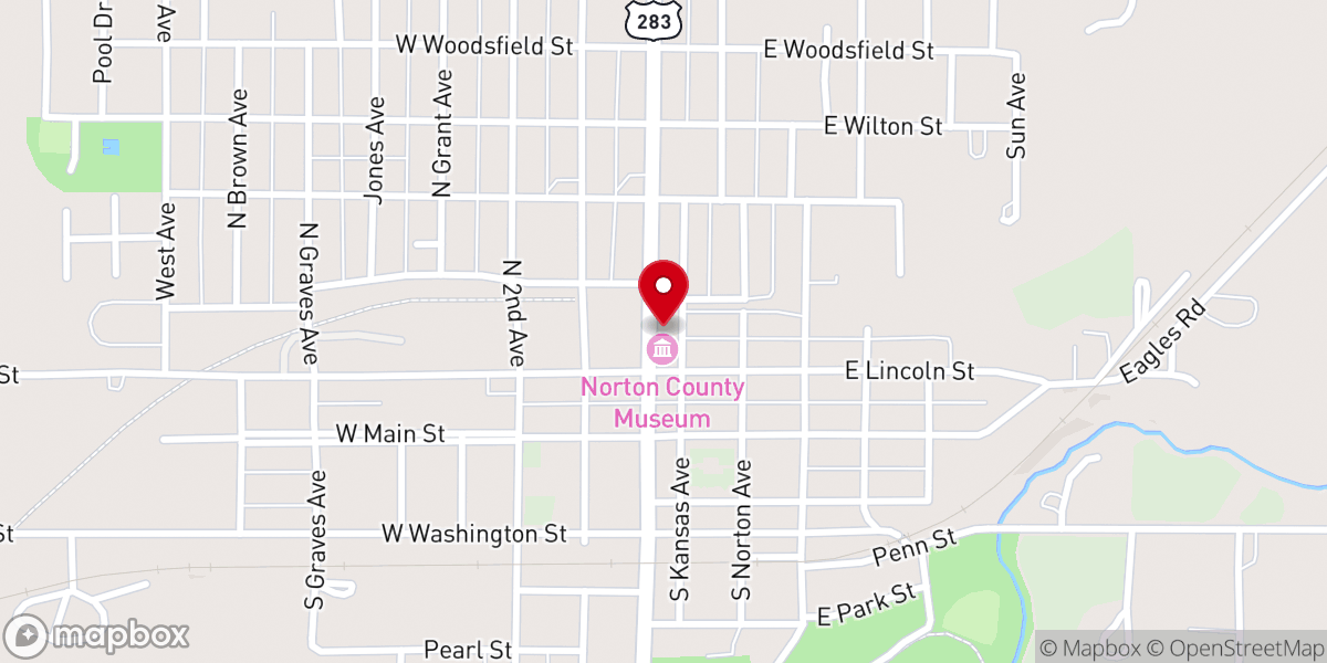 Map showing location of Norton Christian Church