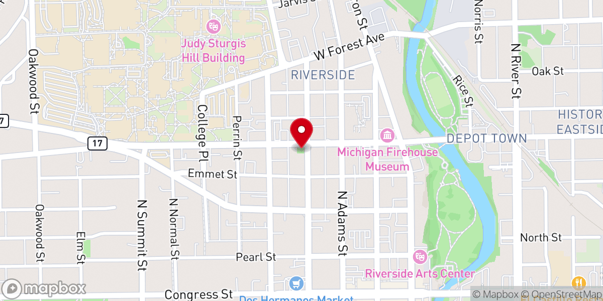 Map showing location of Mother Mary