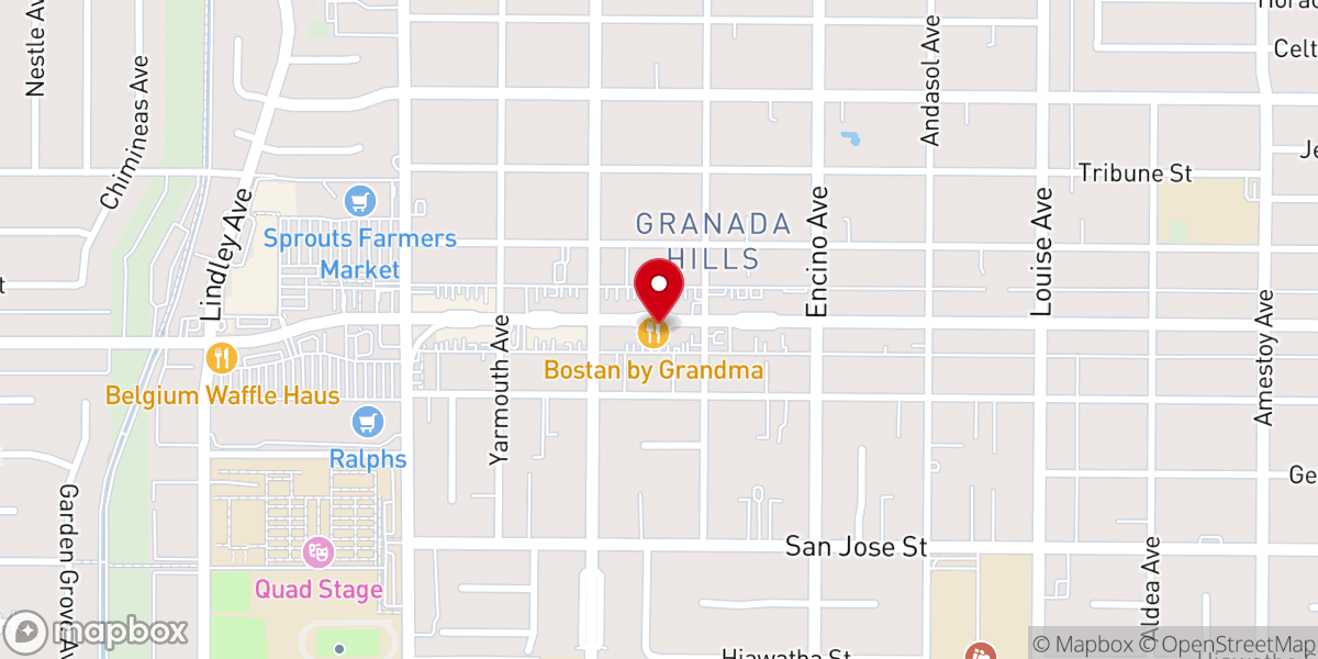 Map showing location of Center For Spiritual Living Granada Hills