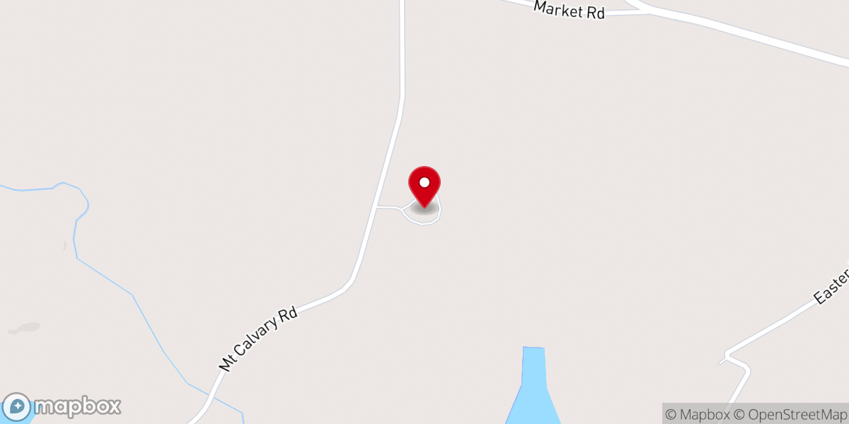 Map showing location of Mount Calvary Evangelical Lutheran Church