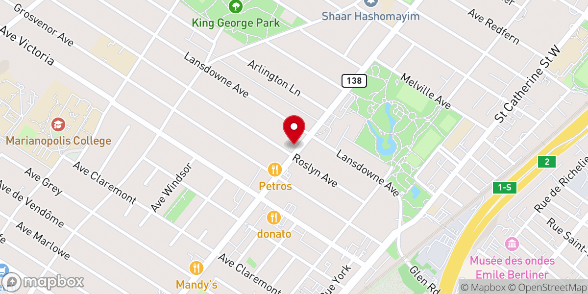 Map showing location of Westmount Baptist Church