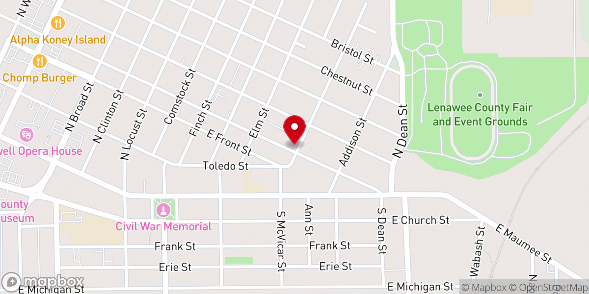 Map showing location of Crosswell church