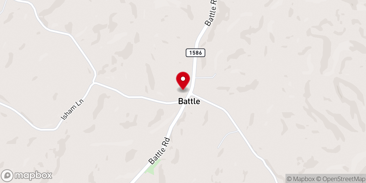Map showing location of Mount Zion Church