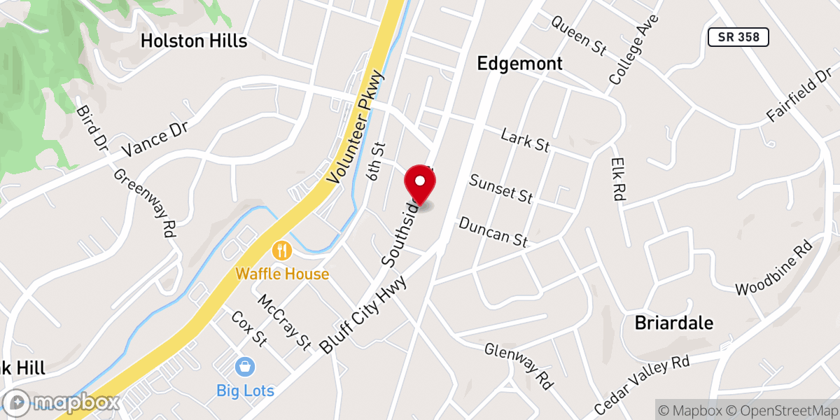 Map showing location of South Bristol United Methodist Church