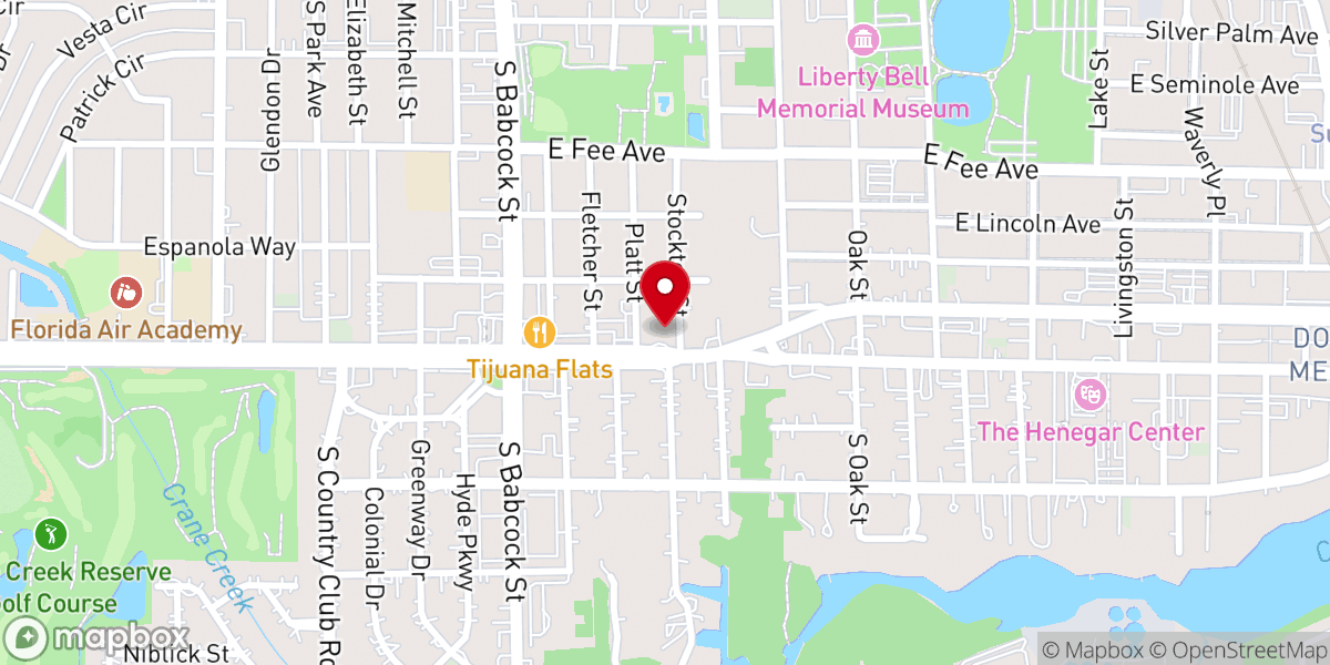Map showing location of First United Methodist Church Memory Garden