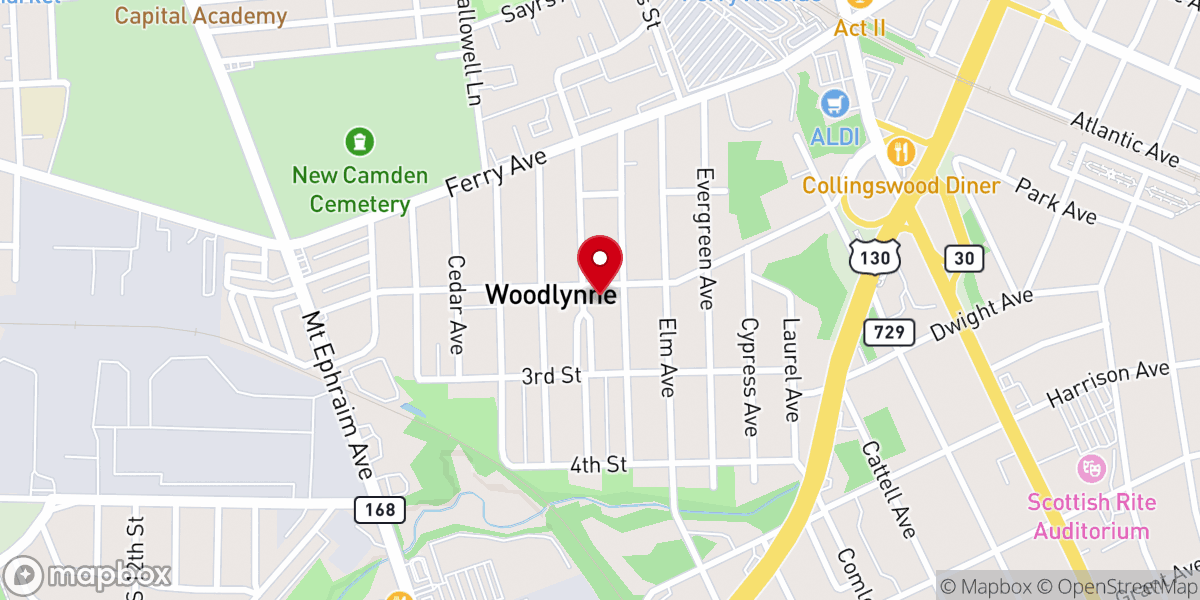 Map showing location of Asbury Community Church