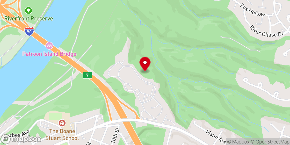 Map showing location of Franciscan Mission House