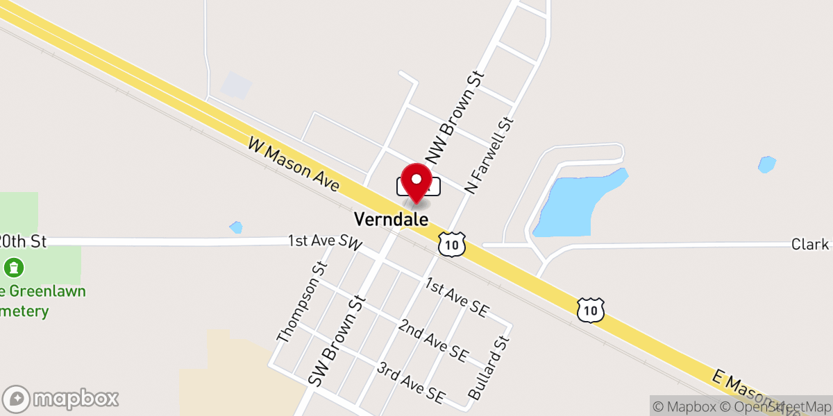 Map showing location of St. Frederick Catholic Church