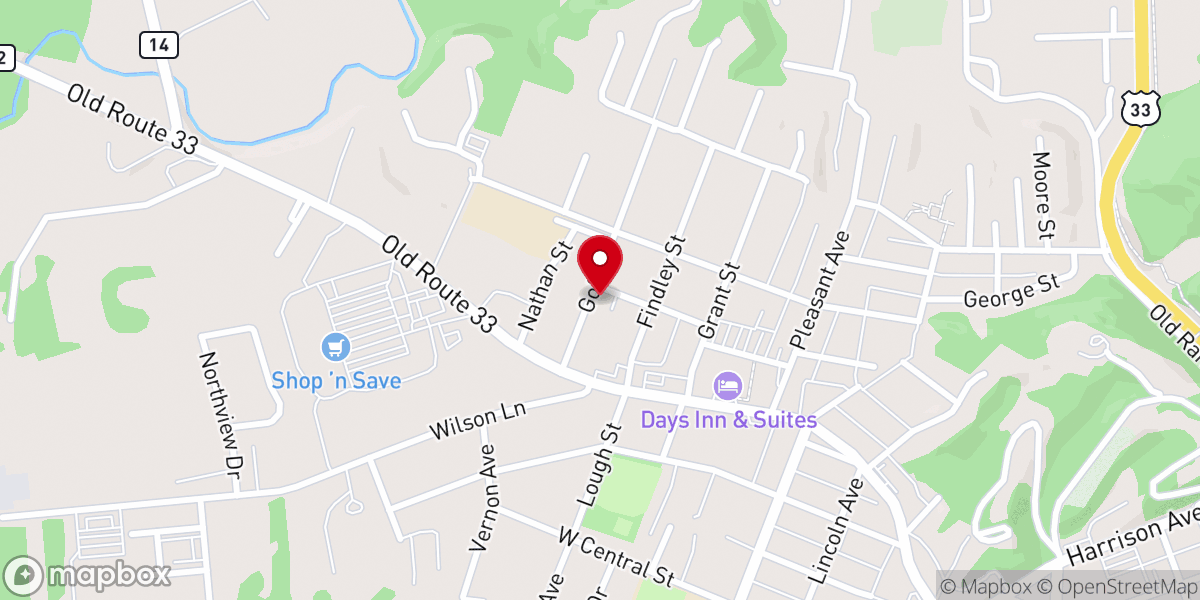 Map showing location of Goff Street Church of Christ