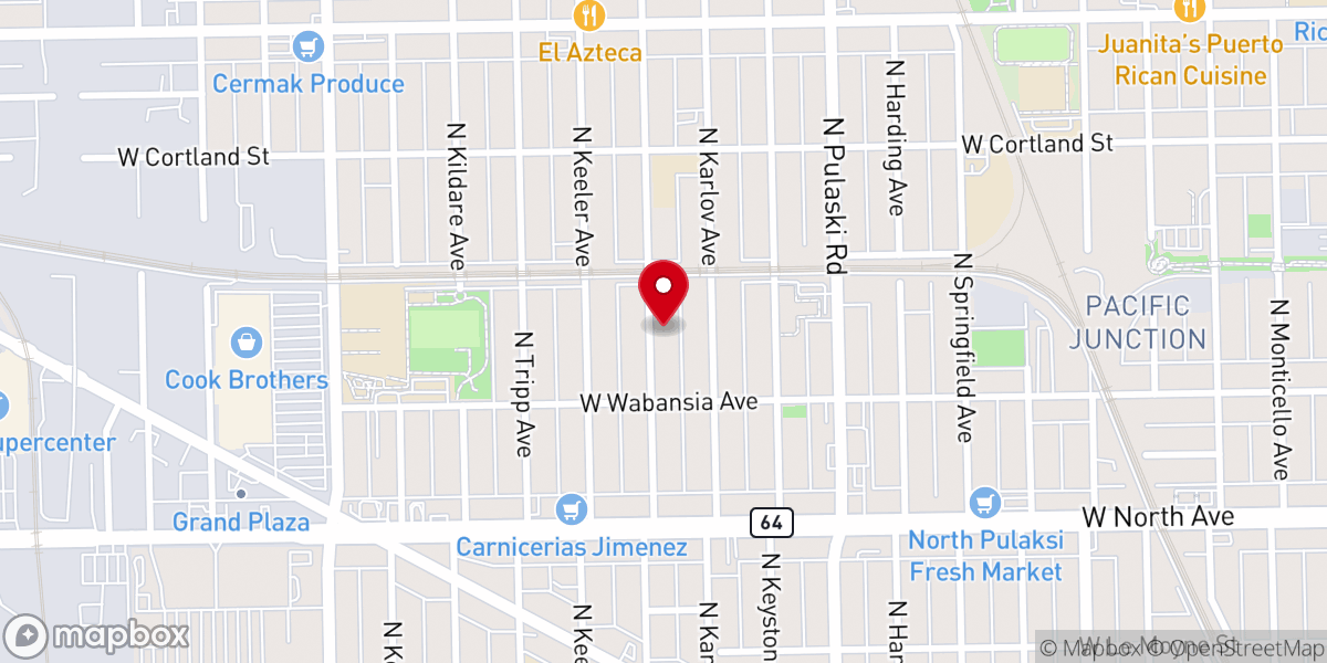 Map showing location of Iglesia Adventista del Séptimo Día Hispana de Chicago - Humboldt Park
