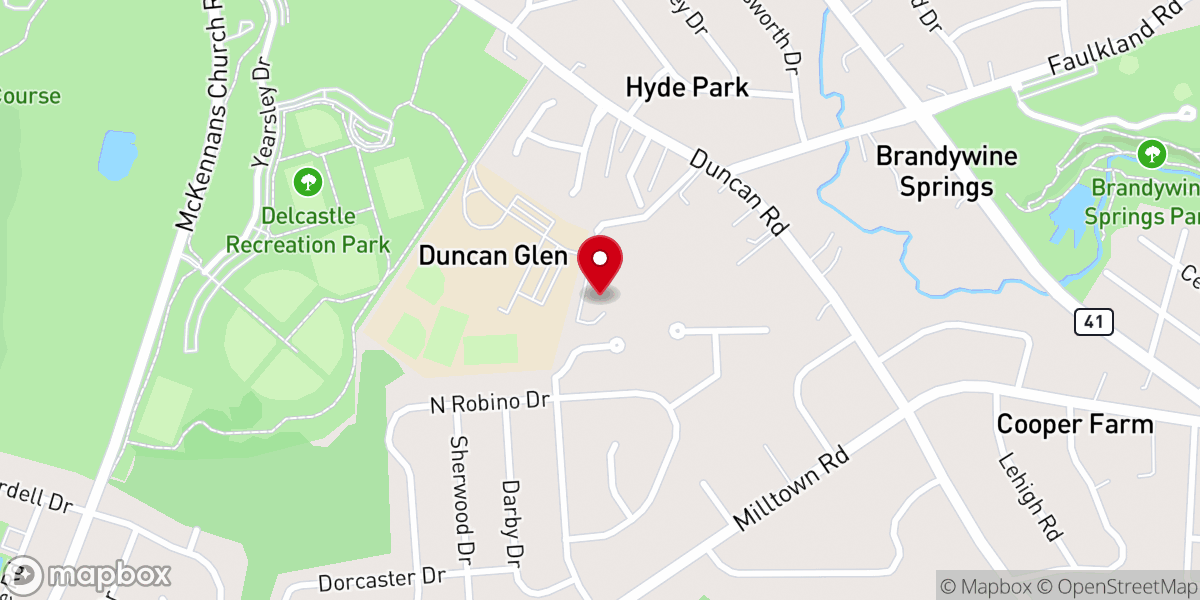 Map showing location of St Barnabas Episcopal Church