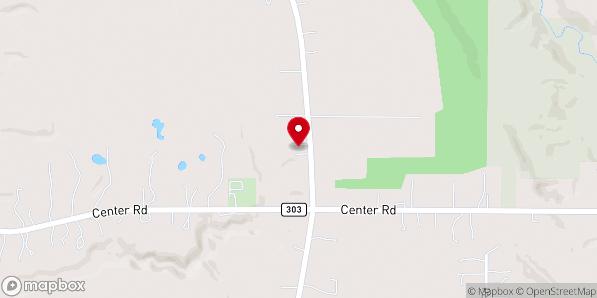 Map showing location of Hinckley Ridge Baptist Church