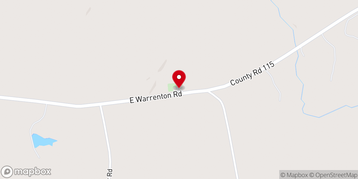 Map showing location of Cody Grove Baptist Church