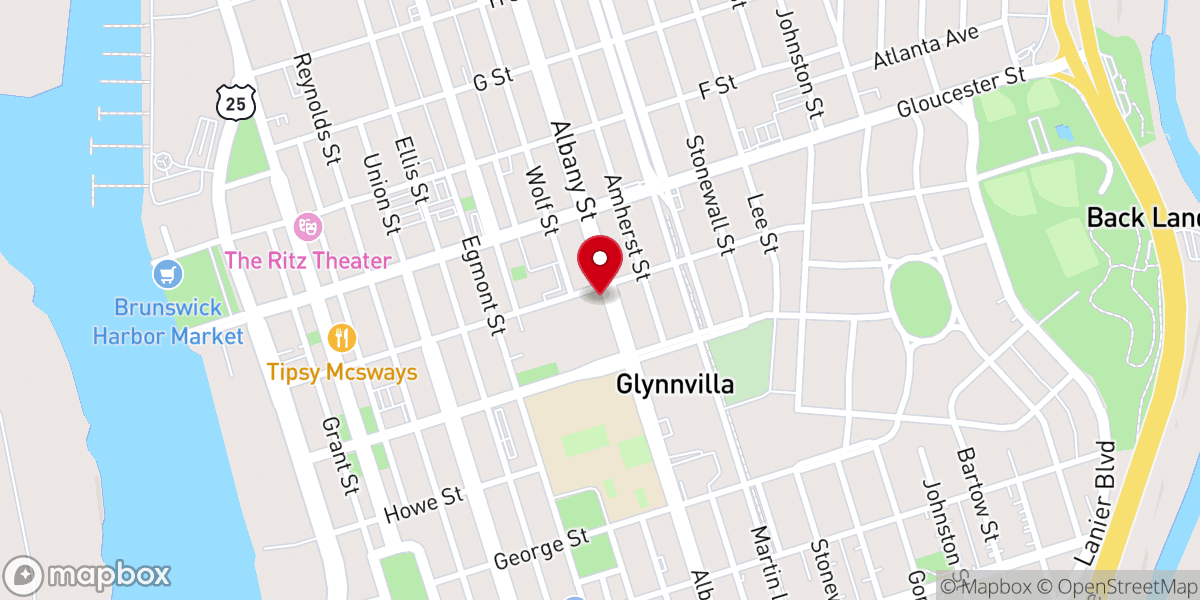 Map showing location of St Athanasius Episcopal Church