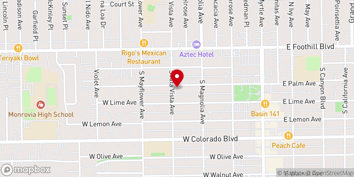 Map showing location of San Gabriel Valley Methodist Church