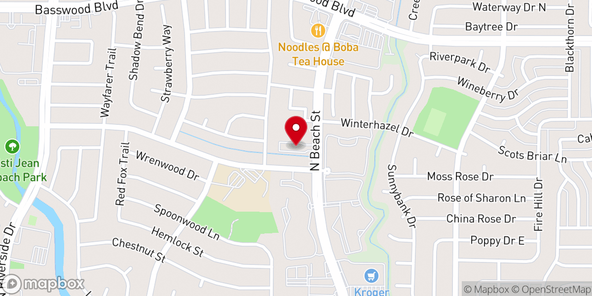 Map showing location of North Beach Church of Christ