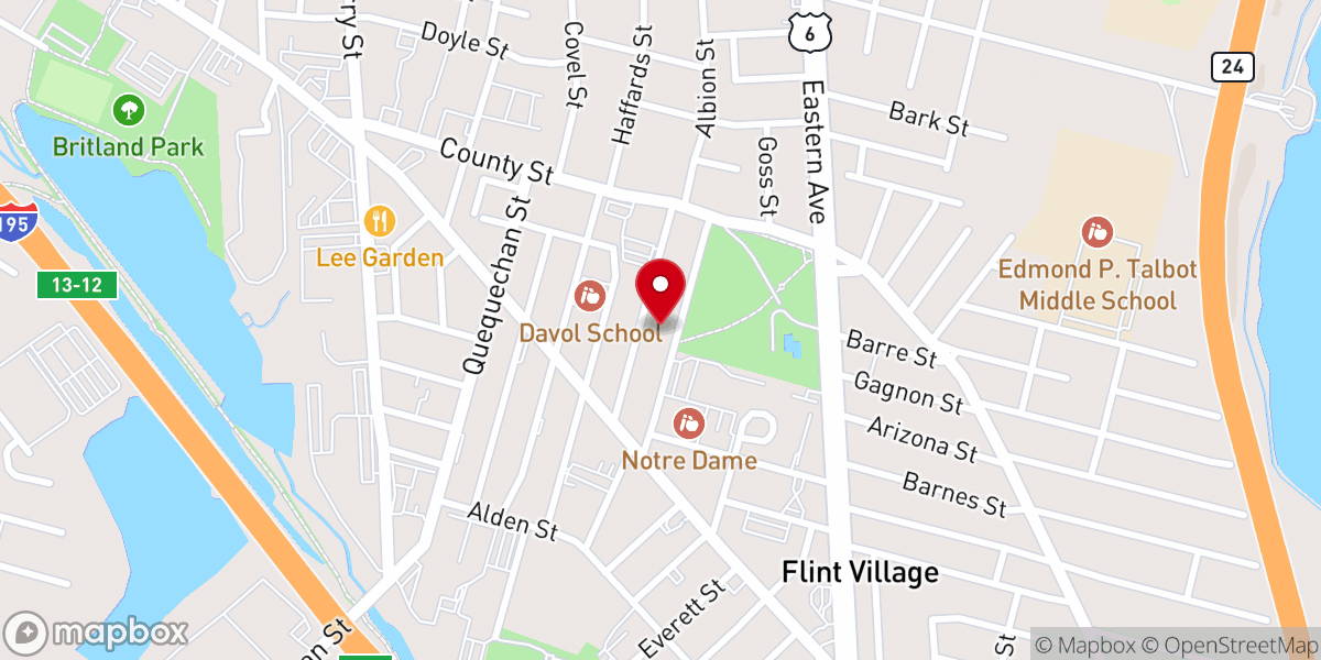 Map showing location of Fall River Seventh-day Adventist Franco-Haitian Mission