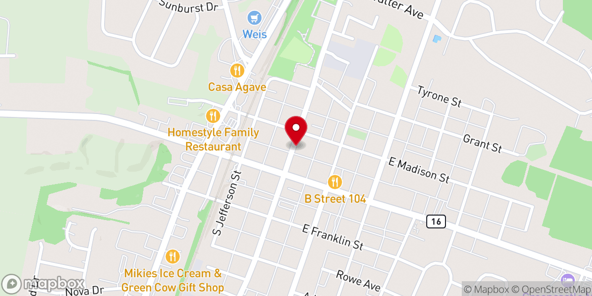 Map showing location of The Life Center