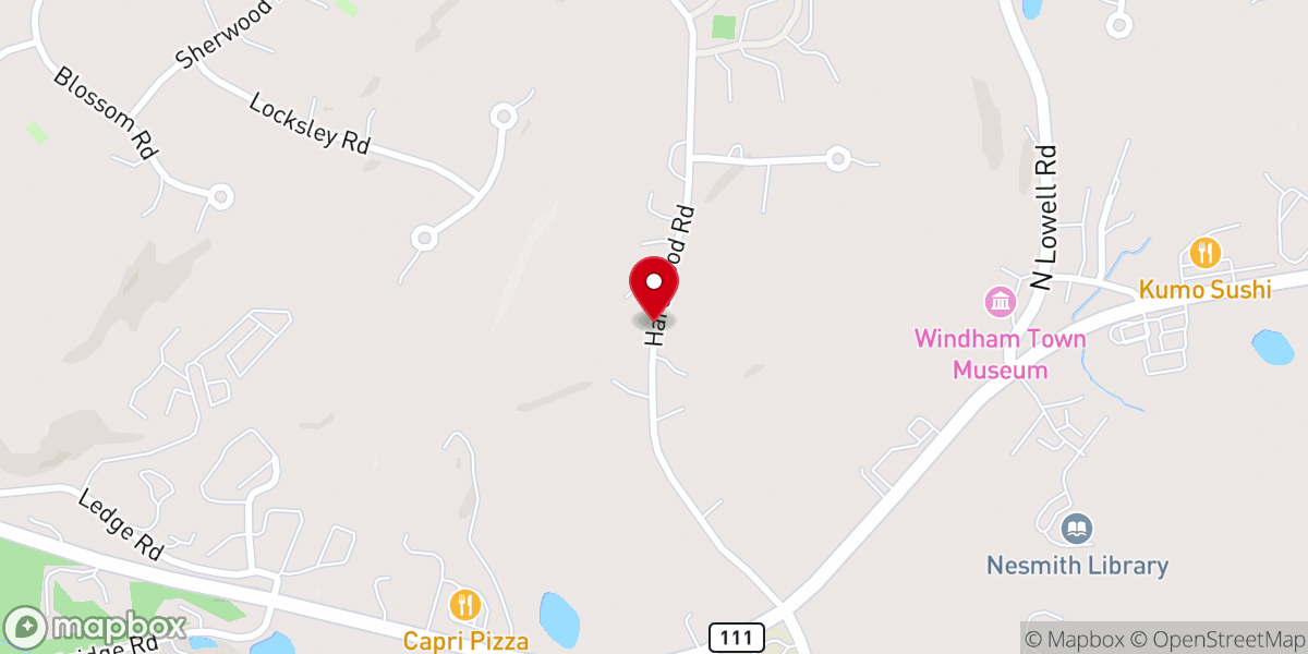 Map showing location of Heritage Baptist Church of Salem New Hampshire
