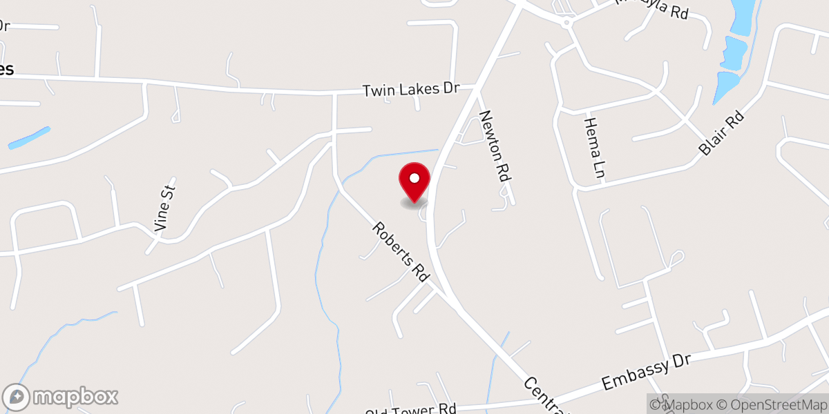 Map showing location of Knightsville Church